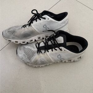 On Cloudrunning Shoes in White and Black